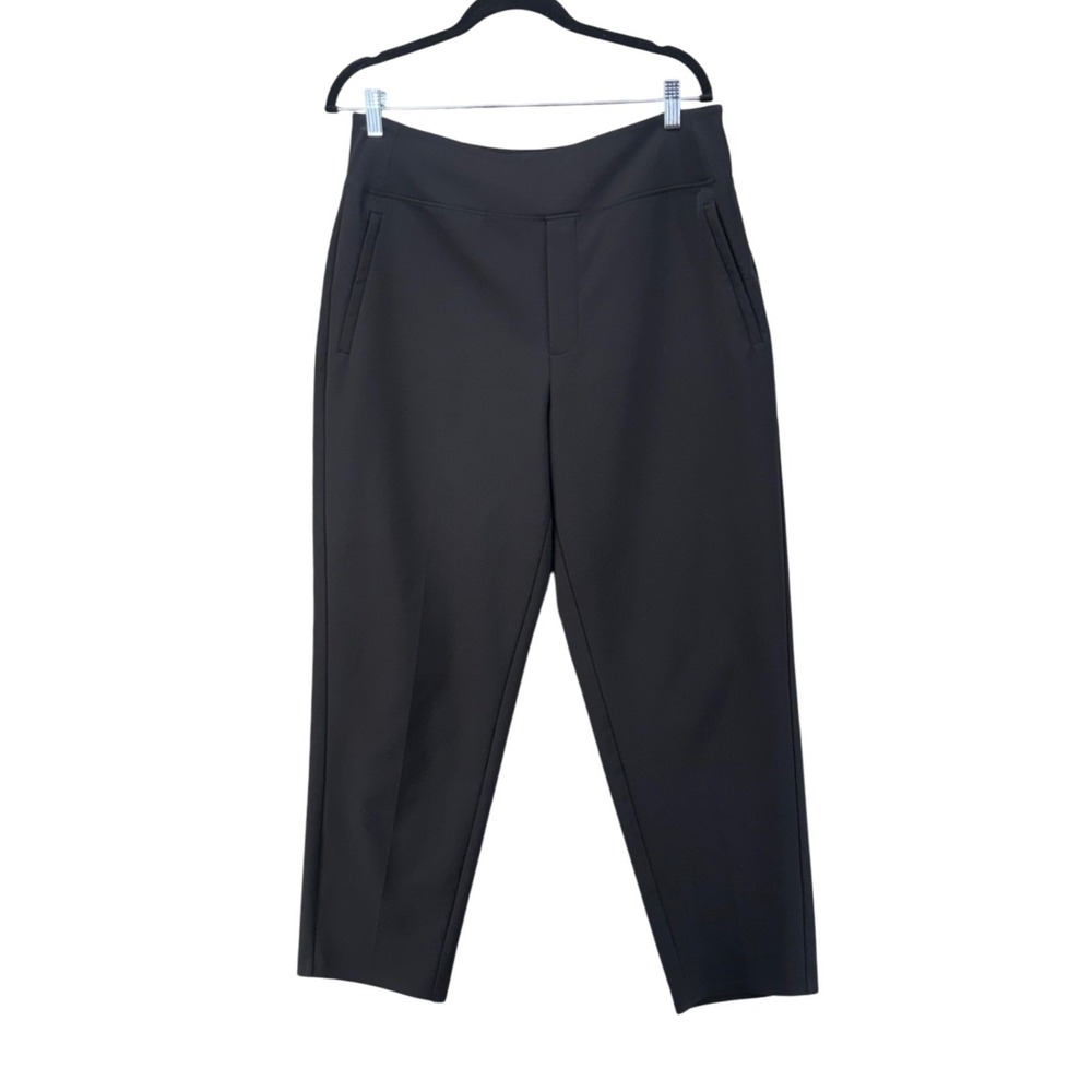 Athleta Womens Performance Pants 14 Black Cropped Golf Criquet Polo Stretchy